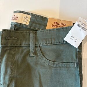 Hollister Super Skinny Olive Jeans